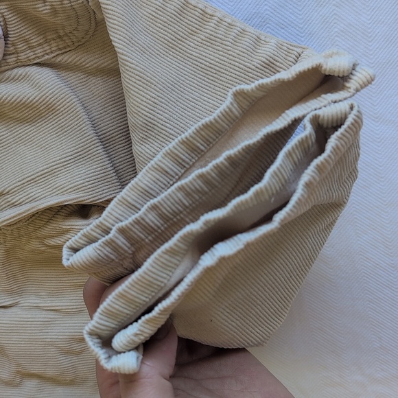 old navy beige cotton corduroy cargo pants with floral trim 2T toddler girls - Picture 9 of 11